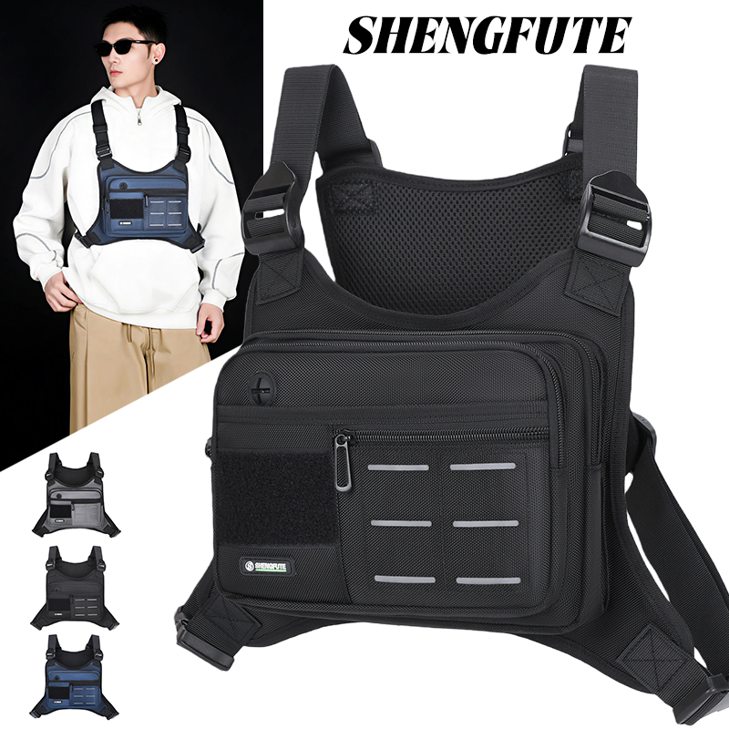 Cycling Gear Tote - Bolsa Tática de Peito Masculina Impermeável