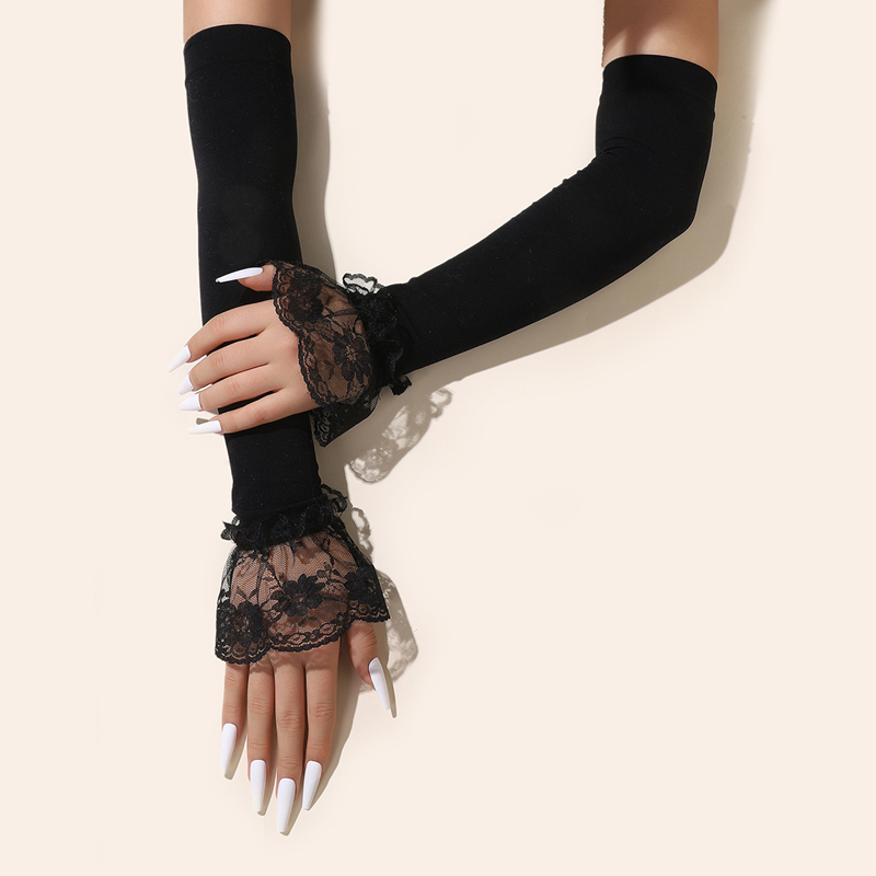 Moda longa renda braço mangas  - Cycling Glove avaliação e preço