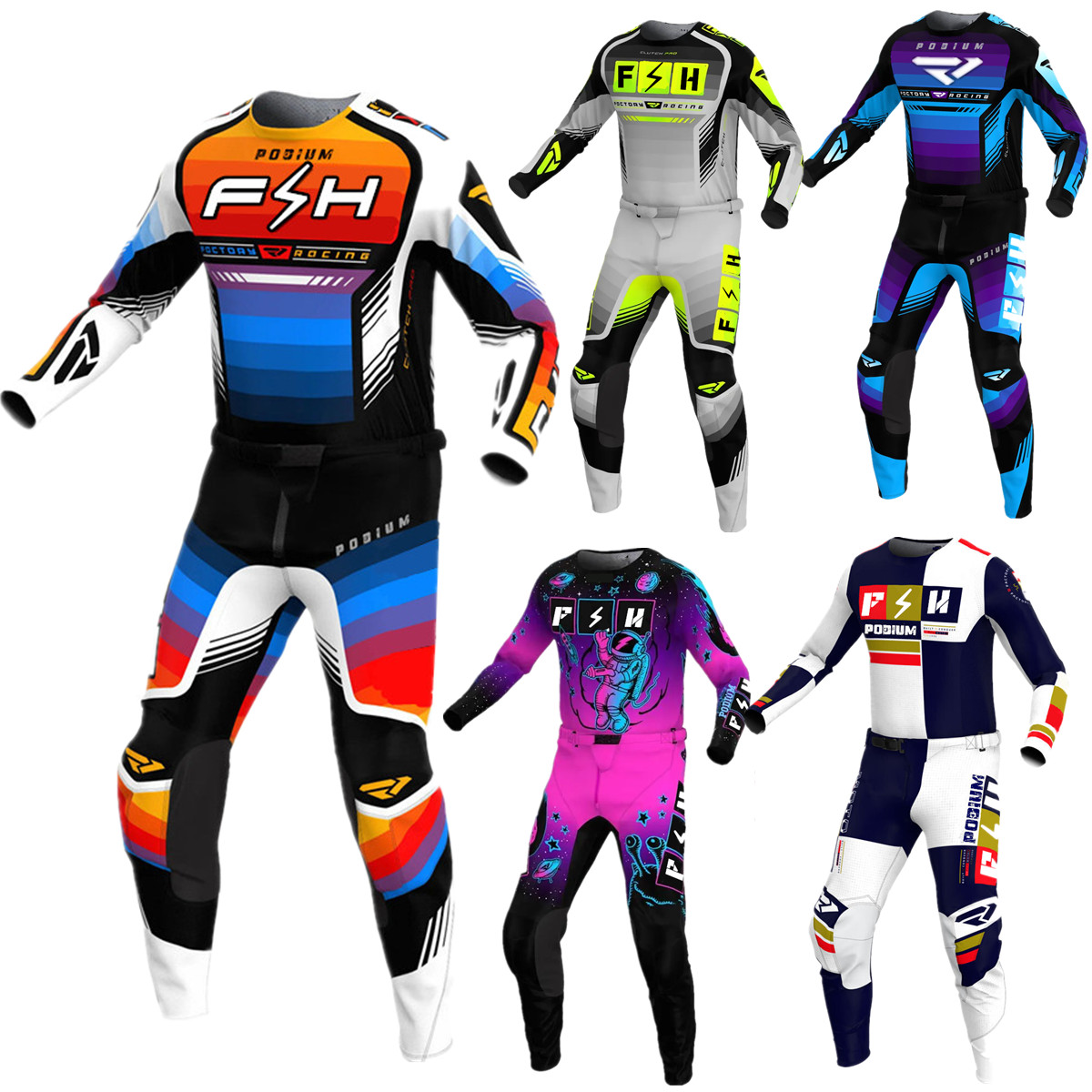 2024 FH Jersey Set MX Gear Set - Cycling Gear Kit avaliação e preço
